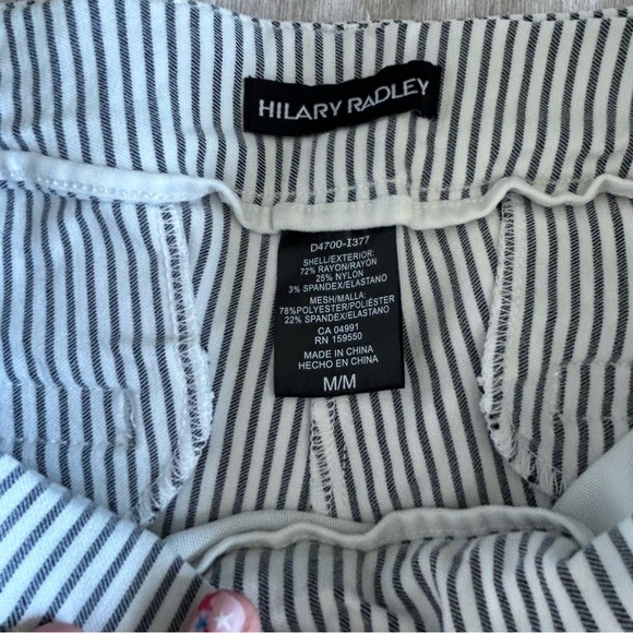 Hilary Radley Light Academia White and Grey Striped Business Casual Dress Pants - Picture 4 of 8